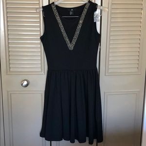 Black Sheer V neck dress from H&M